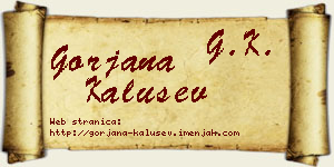 Gorjana Kalušev vizit kartica